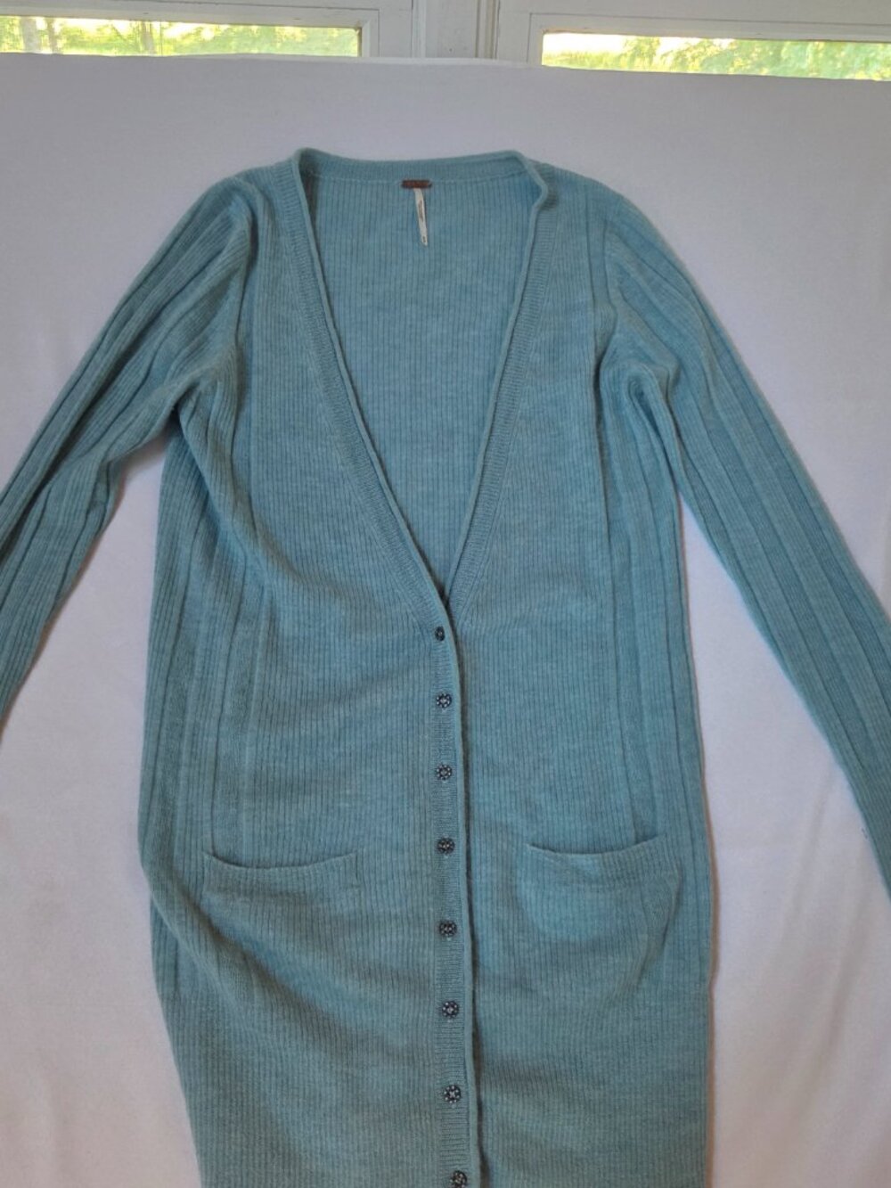 Free People 100% Cashmere Ribbed Cardigan - Size M